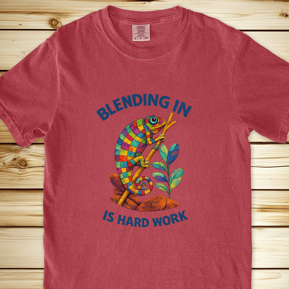 2323 Chameleon Blending Relaxed Fit Tee - Crimson