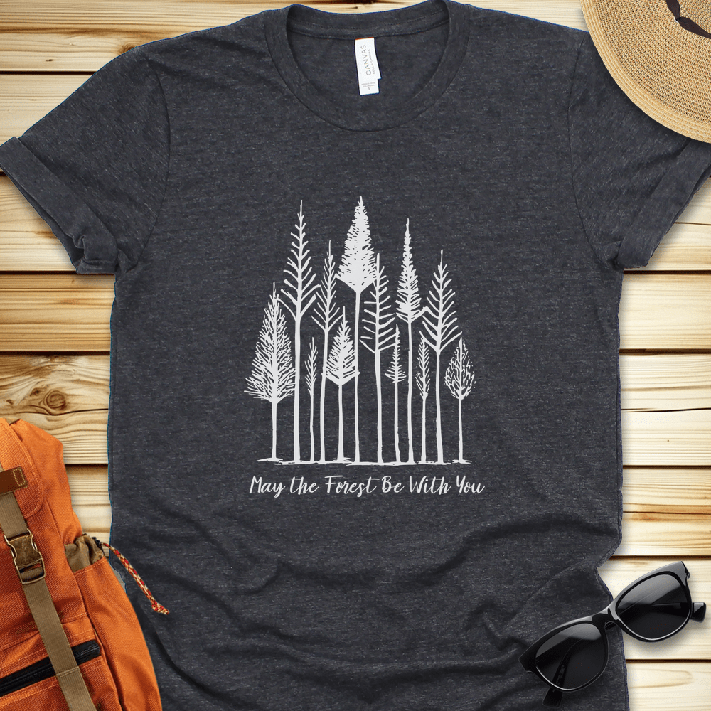 1944 May The Forest Be With You Tshirt - Dark Grey Heather