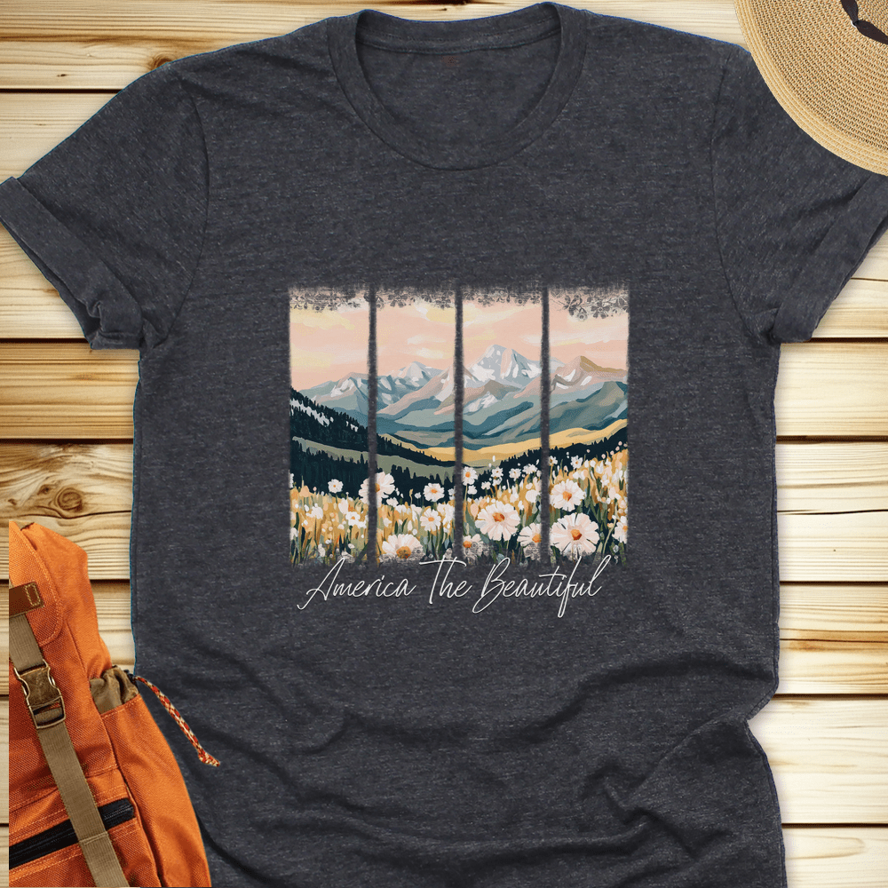 1977 America The Beautiful Tshirt - Dark Grey Heather