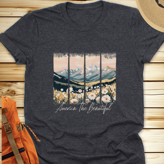 1977 America The Beautiful Tshirt - Dark Grey Heather