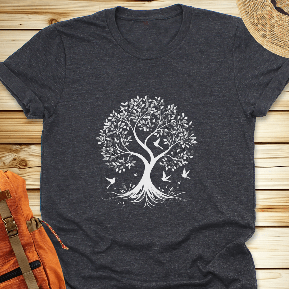 1485 Listening Tree Tshirt - Dark Grey Heather