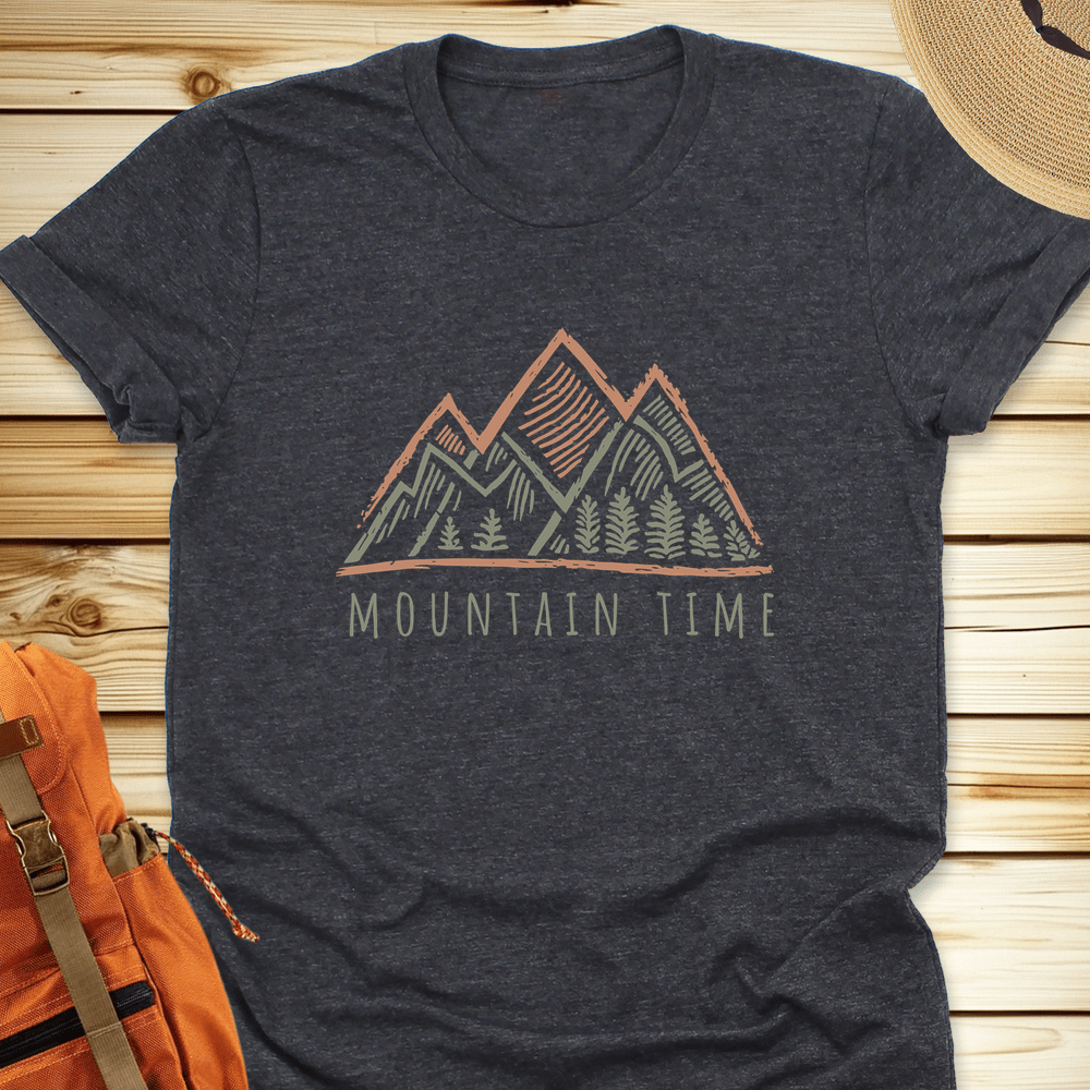 2001 Mountain Time Tshirt - Dark Grey Heather