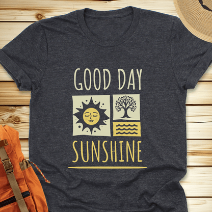 2054 Good Day Sunshine Tshirt - Dark Grey Heather