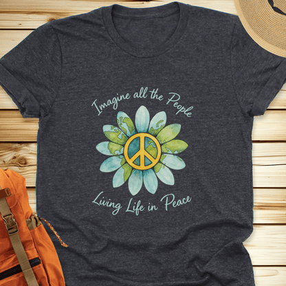 2058 Imagine All The People Tshirt - Dark Grey Heather