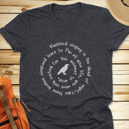 2080 Blackbird Singing Tshirt - Dark Grey Heather