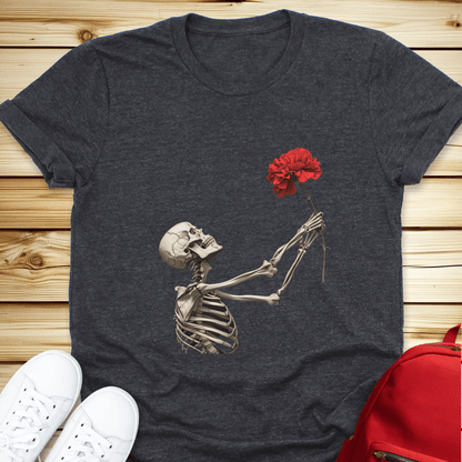 Skeleton In Love Tshirt - Dark Grey Heather