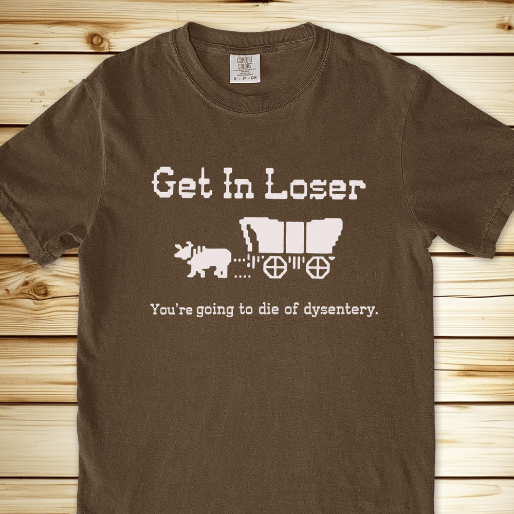 Oregon Trail Get In Loser Relaxed Fit Tee - Espresso