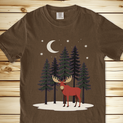 2268 Moose In The Snow Relaxed Fit Tee - Espresso