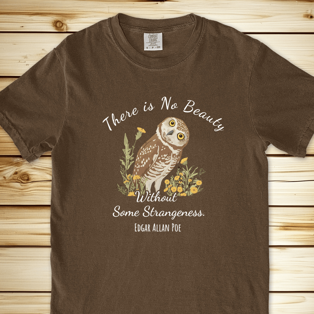 There Is No Beauty Poe Quote Relaxed Fit Tee - Espresso