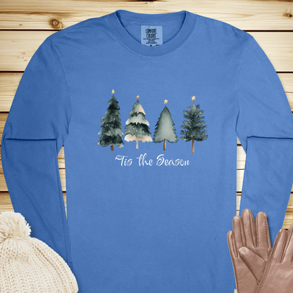 1690 Tis The Season Long Sleeve Tshirt - Flo Blue