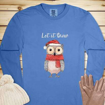 1723 Let It Snow Long Sleeve Tshirt - Flo Blue
