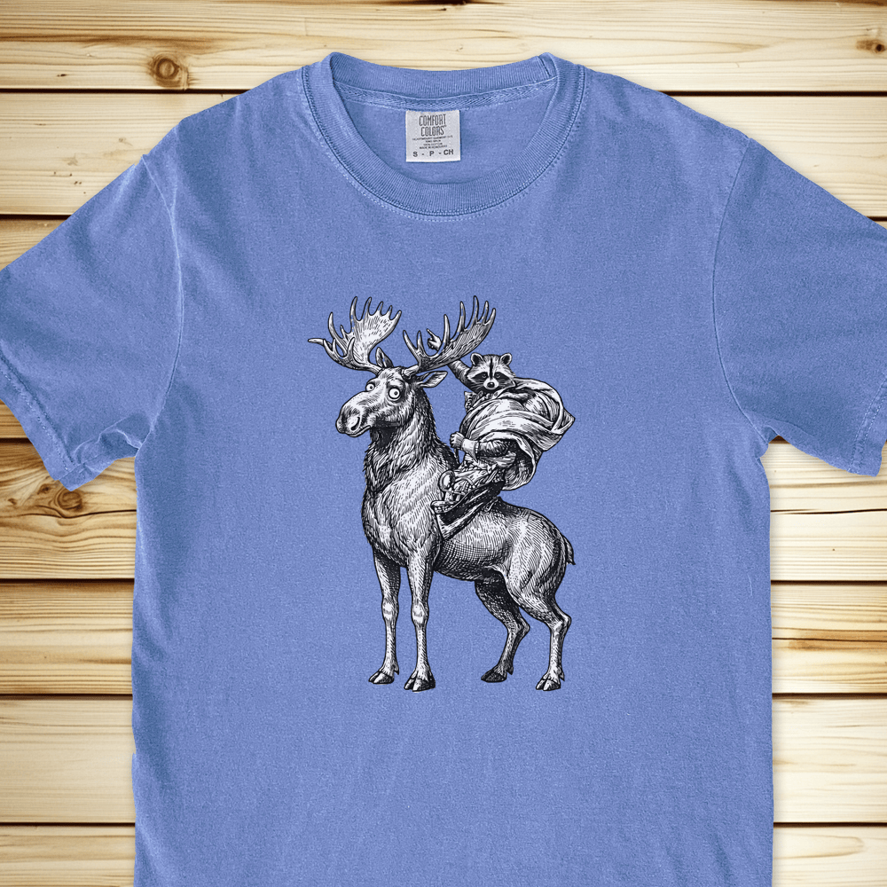 2319 Raccoon Napoleon Complex Relaxed Fit Tee - Flo Blue