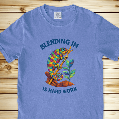 2323 Chameleon Blending Relaxed Fit Tee - Flo Blue