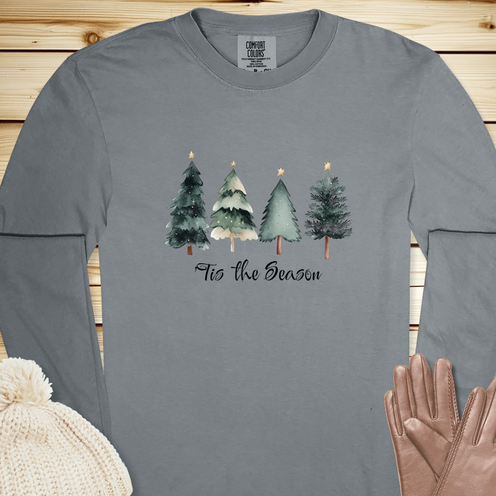 1690 Tis The Season Long Sleeve Tshirt - Granite