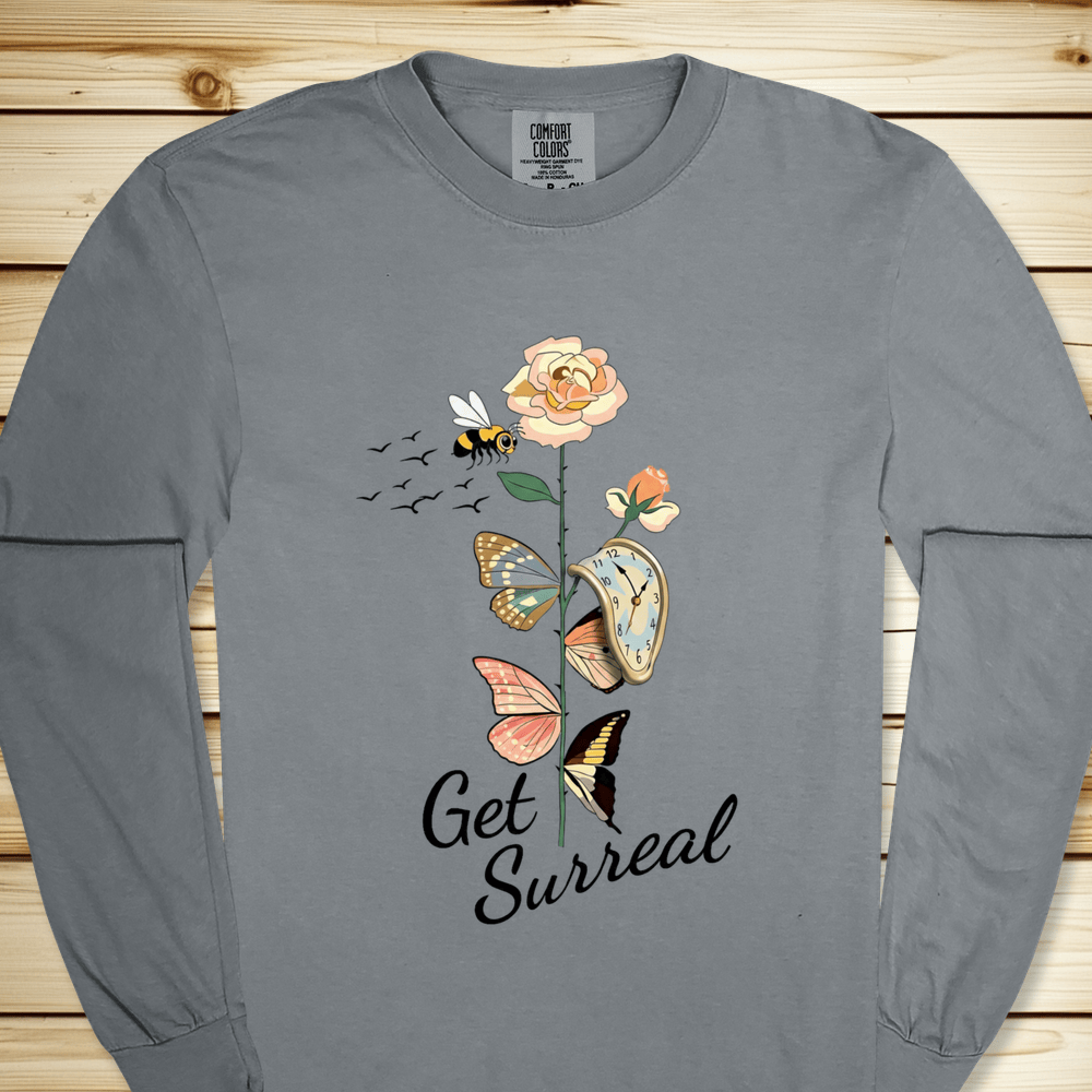 2293 Dali Get Surreal Long Sleeve Tshirt - Granite