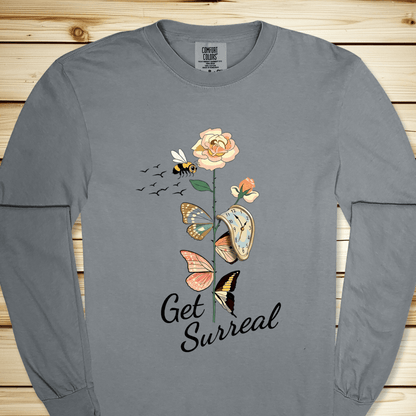 2293 Dali Get Surreal Long Sleeve Tshirt - Granite