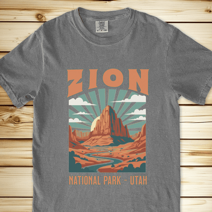 2257A Zion National Park Relaxed Fit Tee - Grey