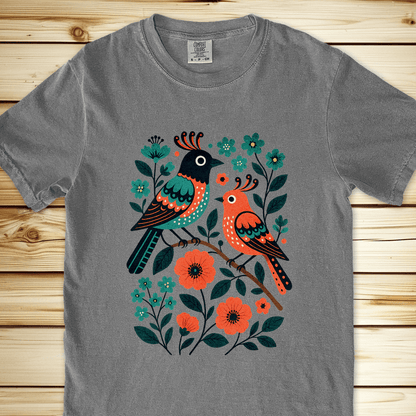 2276 Birds In Bramble - Grey