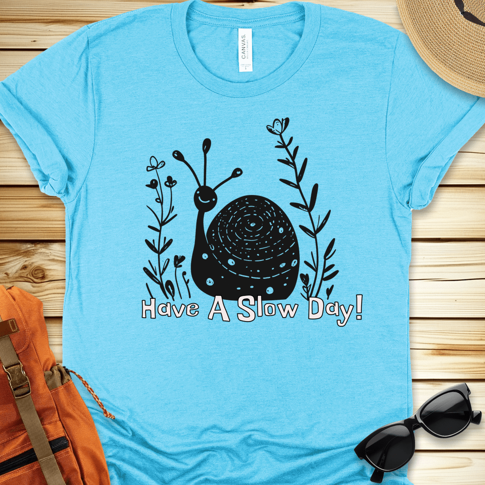 1932 Have A Slow Day Tshirt - Heather Aqua