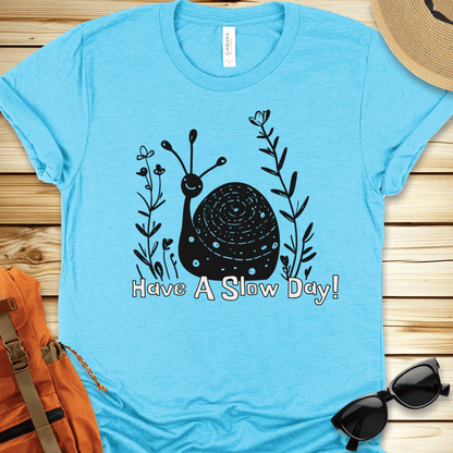 1932 Have A Slow Day Tshirt - Heather Aqua