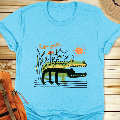 2048 Later Gater Tshirt - Heather Aqua