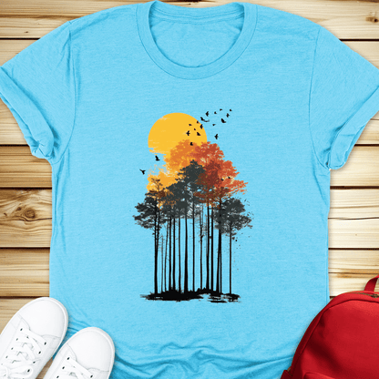 Sunlit Pines Tshirt - Heather Aqua
