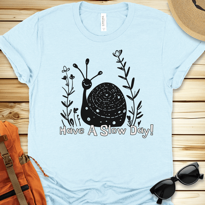 1932 Have A Slow Day Tshirt - Heather Ice Blue