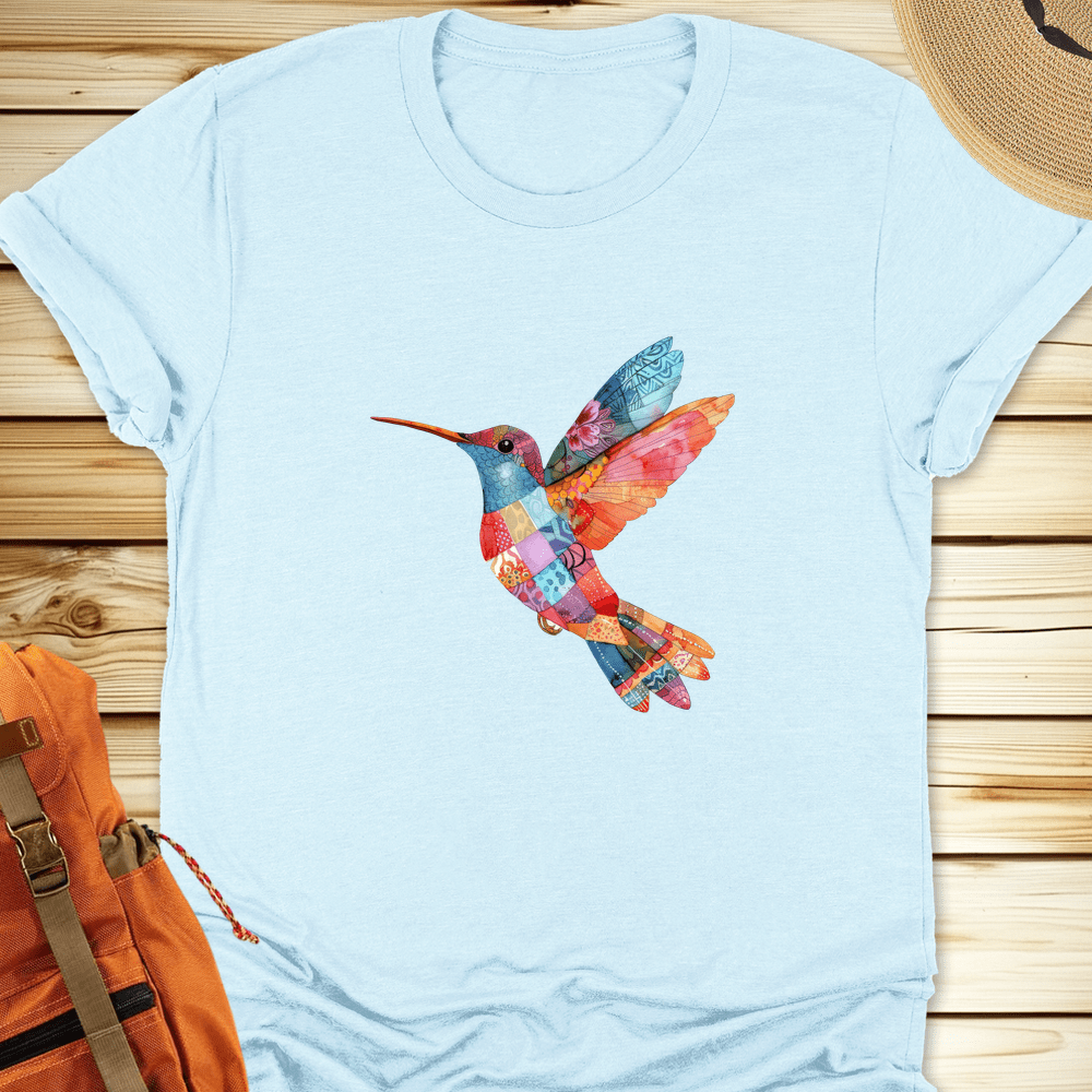 Hummingbird Tshirt - Heather Ice Blue