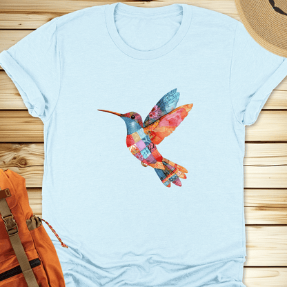 Hummingbird Tshirt - Heather Ice Blue