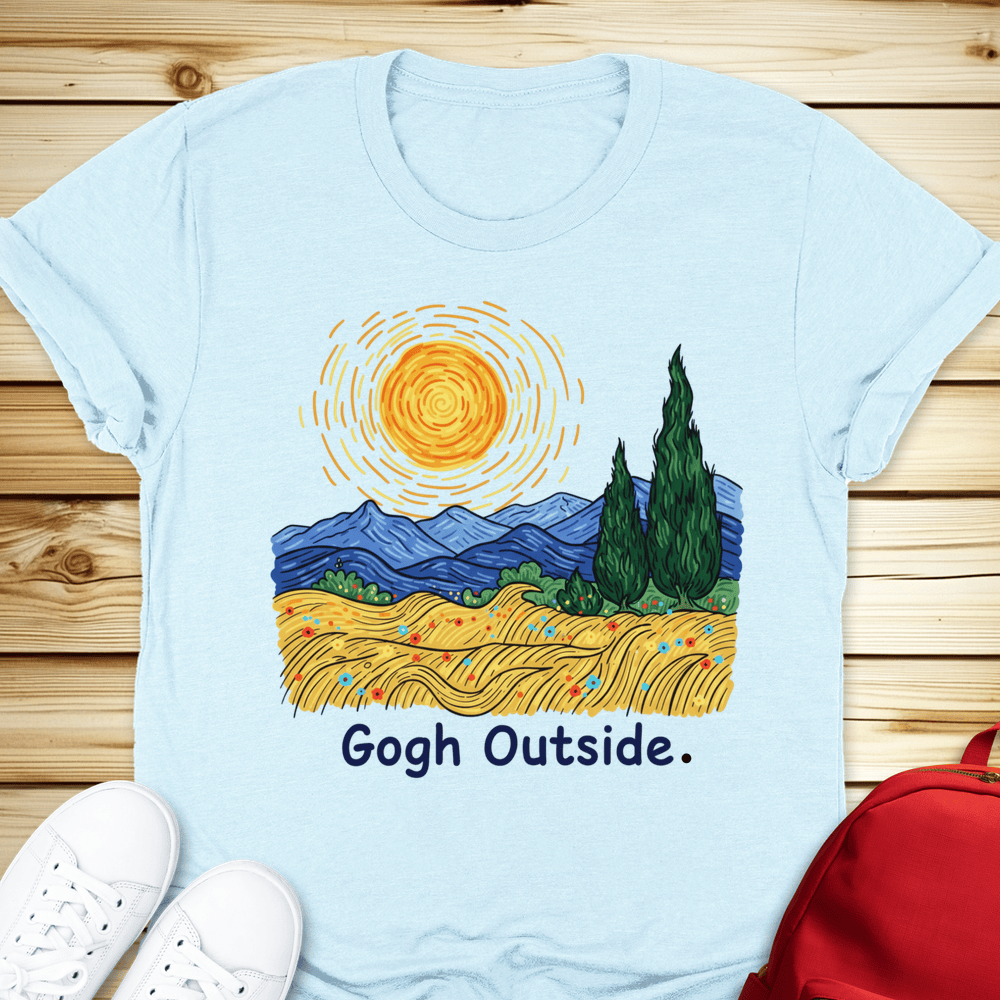 Gogh Outside Tshirt - Heather Ice Blue