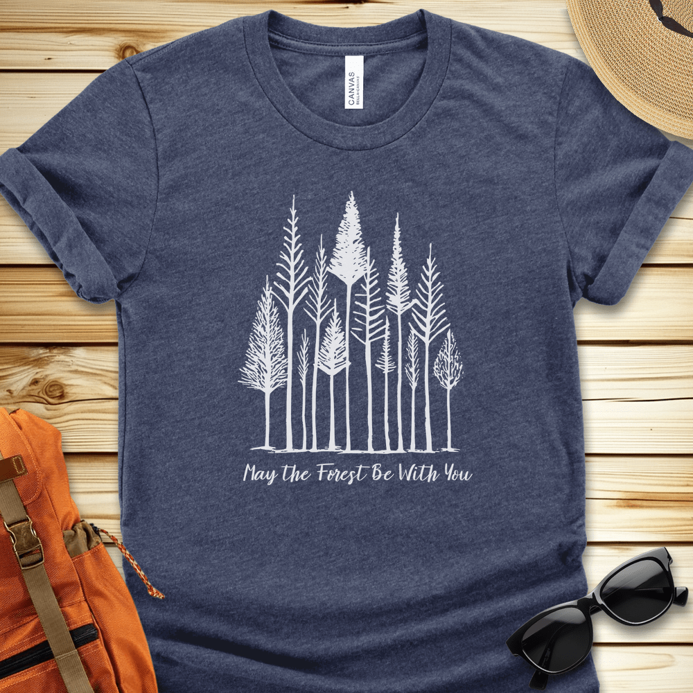 1944 May The Forest Be With You Tshirt - Heather Navy