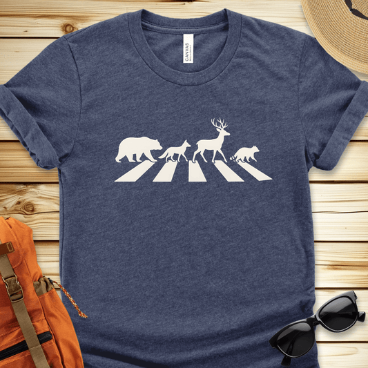 1956 Abbey Road In The Forest Tshirt - Heather Navy