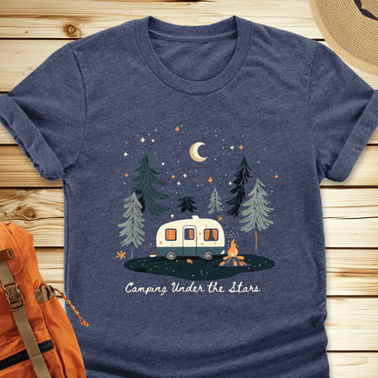1951 Camping Under The Stars Tshirt - Heather Navy