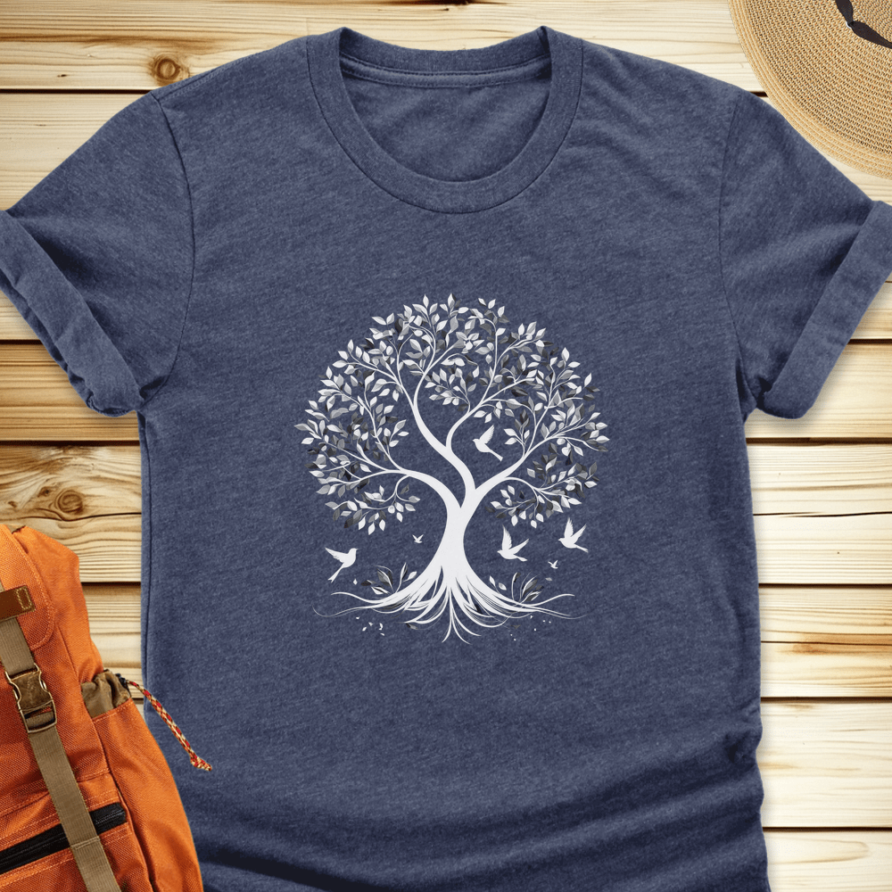 1485 Listening Tree Tshirt - Heather Navy