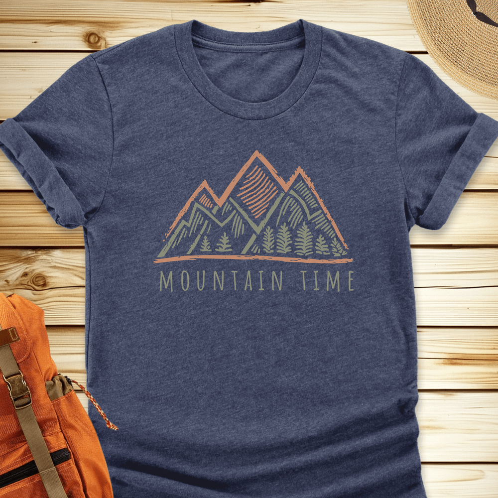 2001 Mountain Time Tshirt - Heather Navy