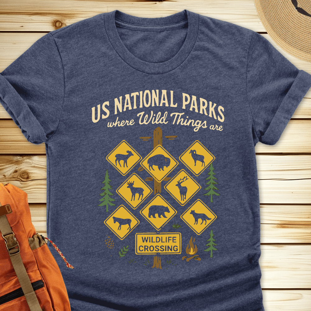 2012 Nat Parks Where The Wild Things Are Tshirt - Heather Navy