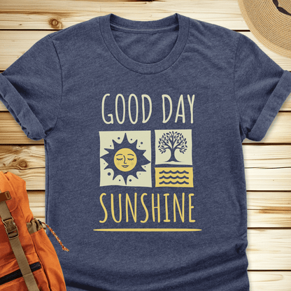 2054 Good Day Sunshine Tshirt - Heather Navy