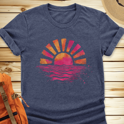 2072 Sunset Splash Tshirt - Heather Navy