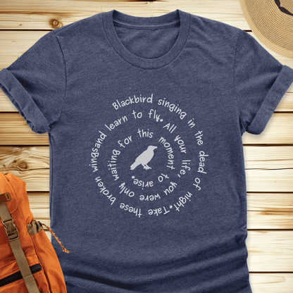 2080 Blackbird Singing Tshirt - Heather Navy