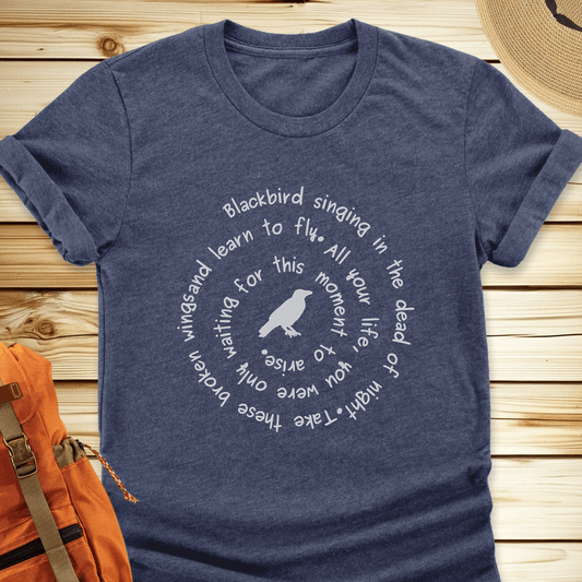 2080 Blackbird Singing Tshirt - Heather Navy