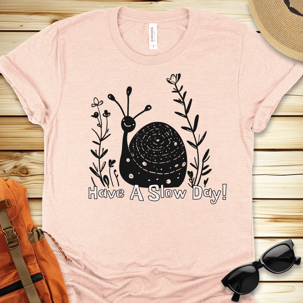 1932 Have A Slow Day Tshirt - Heather Peach