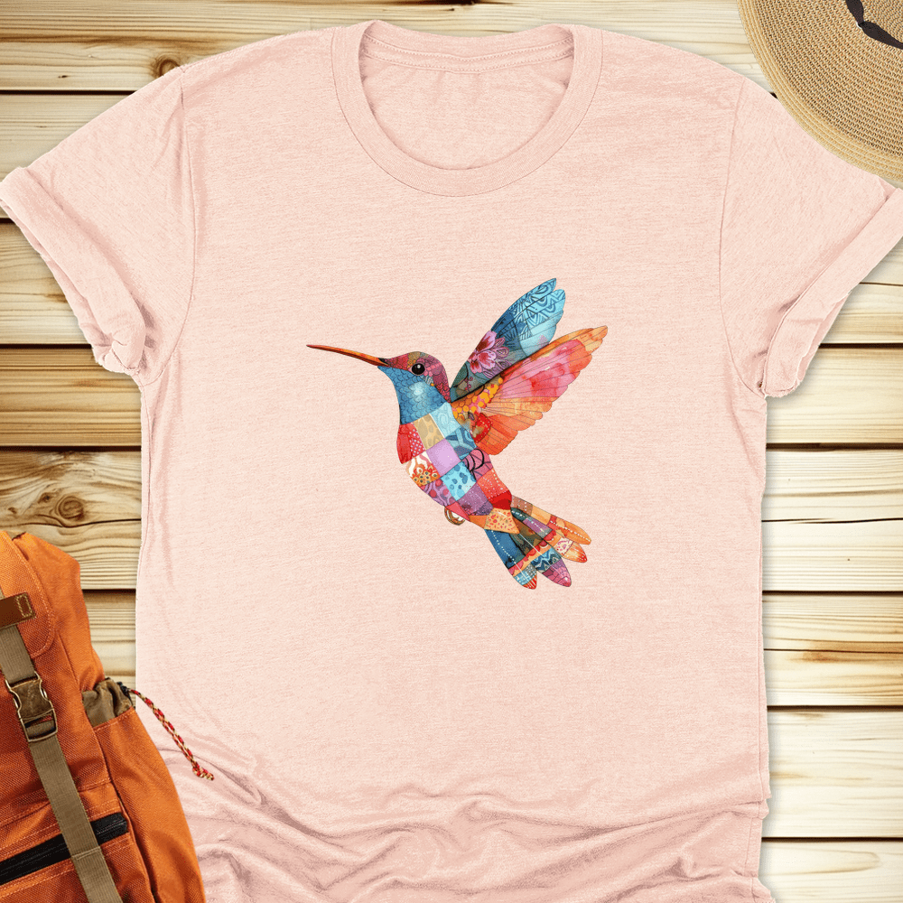 Hummingbird Tshirt - Heather Peach