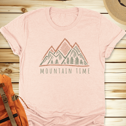 2001 Mountain Time Tshirt - Heather Peach