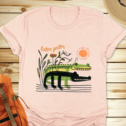 2048 Later Gater Tshirt - Heather Peach