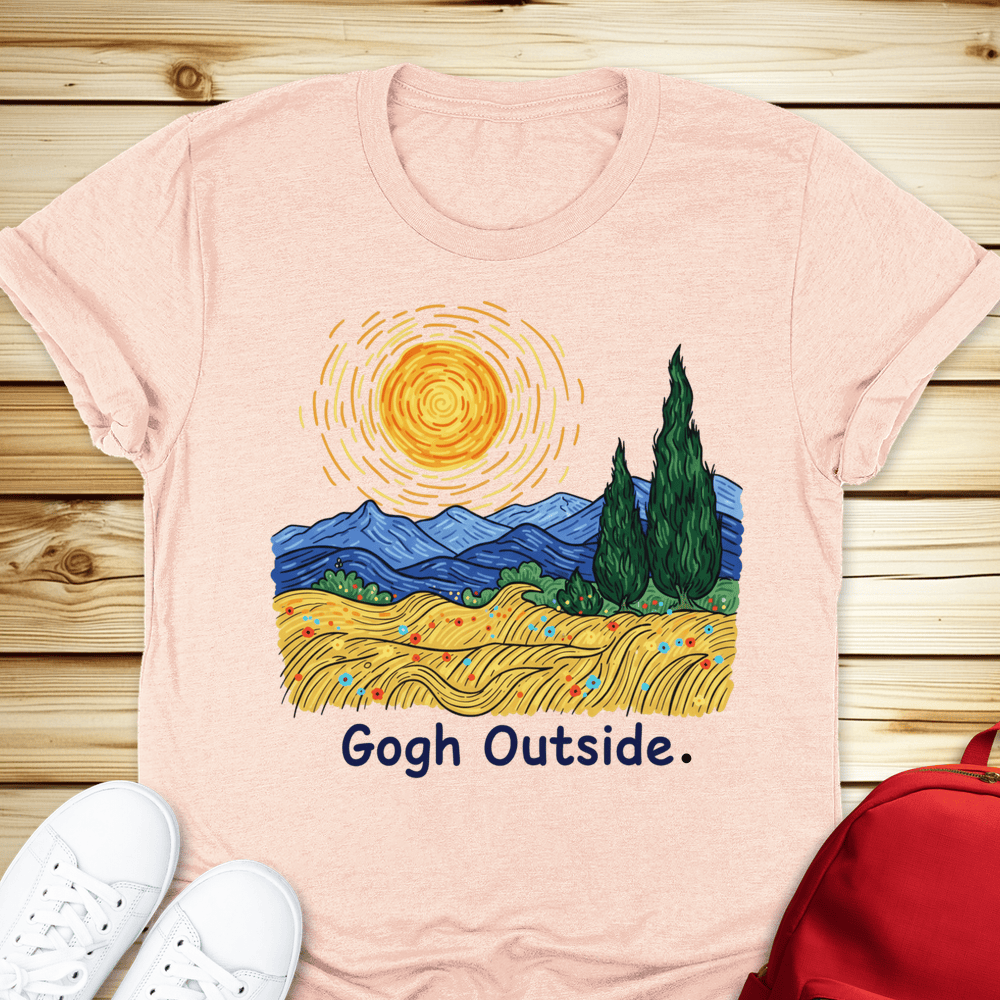 Gogh Outside Tshirt - Heather Peach