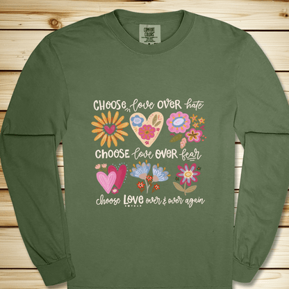 Choose Love Long Sleeve Tshirt - Hemp
