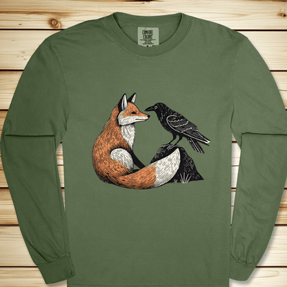 Fox And Crow Long Sleeve Tshirt - Hemp