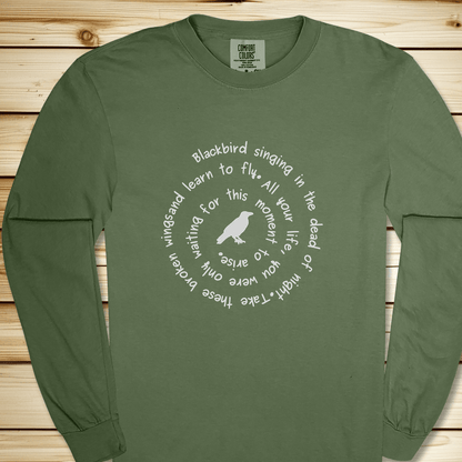 Blackbird Singing Long Sleeve Tshirt - Hemp