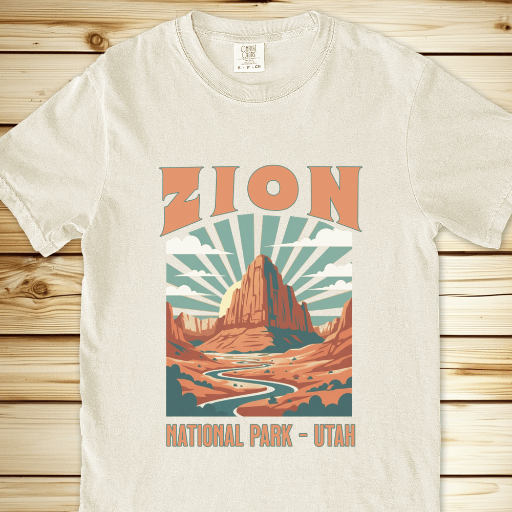 2257A Zion National Park Relaxed Fit Tee - Ivory