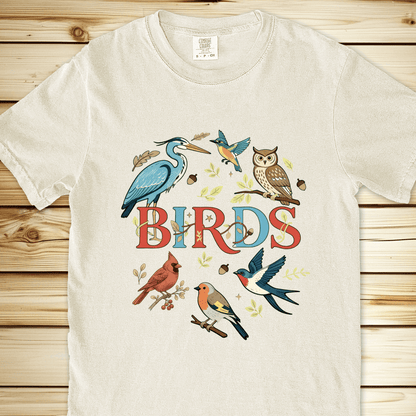 Birds Relaxed Fit Tee - Ivory